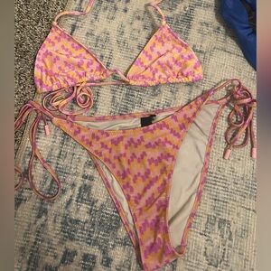 Triangl Swimwear Pink and Yellow Bikini